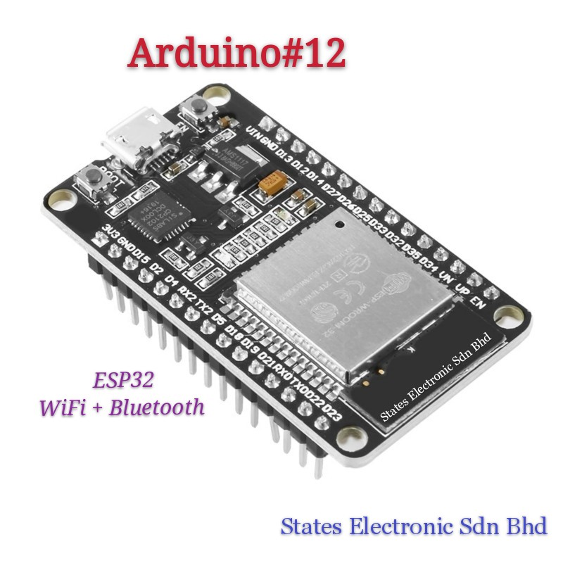 Arduino#12 NODEMCU ESP32 Wifi + Bluetooth Dual Mode Development Board 2 ...