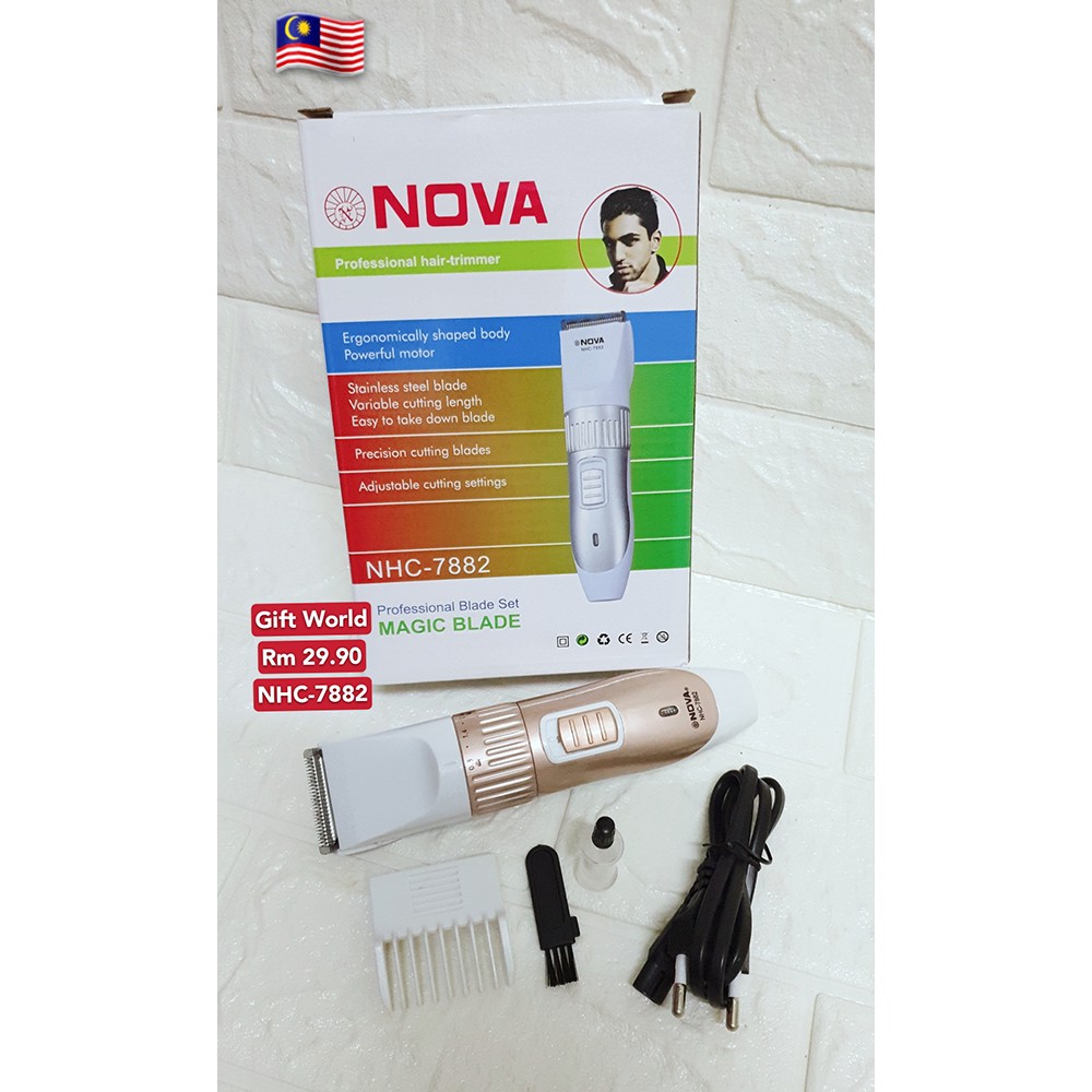 ** NOVA Professional Blade HairTrimmer Set NHC7882 ** READY STOCK IN