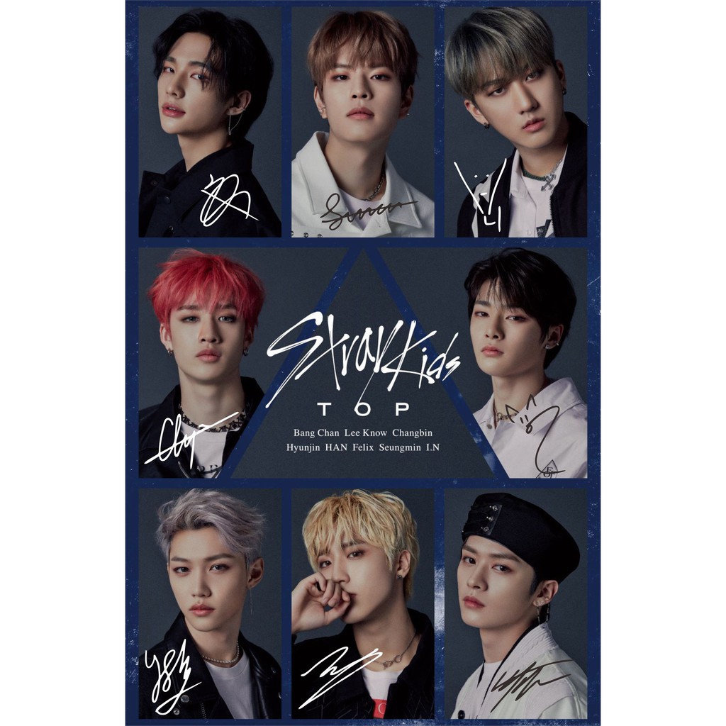STRAYKIDS POSTER WITH SIGNATURE STRAY KIDS POSTER A3 SIZE Shopee 