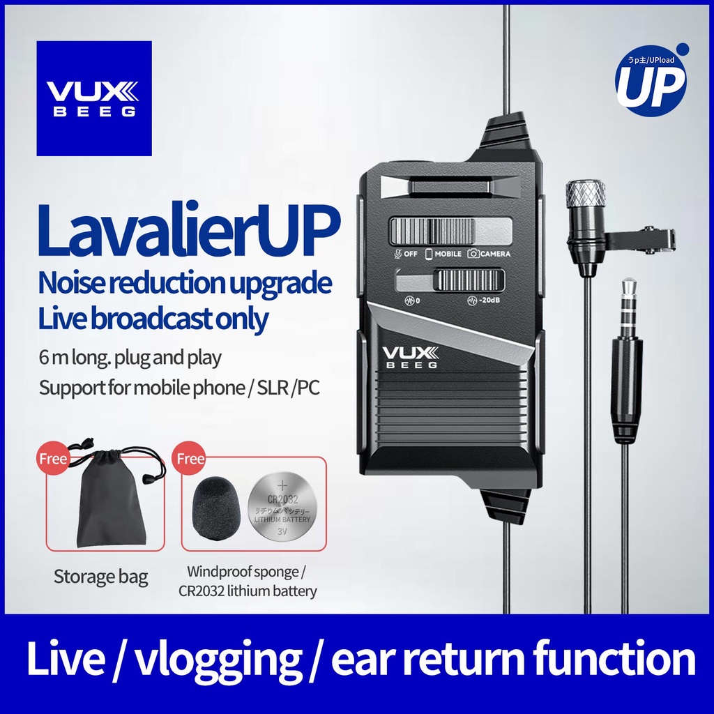 Universal Professional Lavalier Microphone Omnidirectional Mic for  Smartphone, PC, Laptop, Camera, DSLR, Audio Recorder