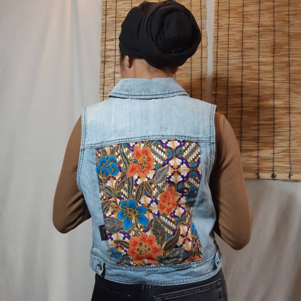 Orange 2024 denim vest