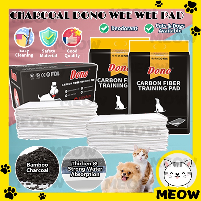 MEOW Dono Pet Diapers Disposable Bamboo Charcoal Wee Wee Pad with Lemon ...