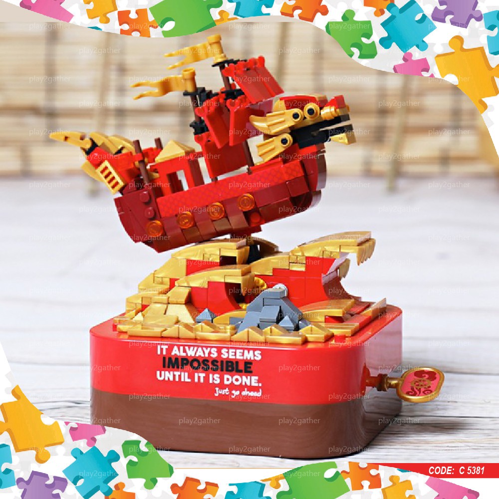 (Ready Stock) JAKI JK1102 CNY Dream Cruise Ship Music Box Building ...