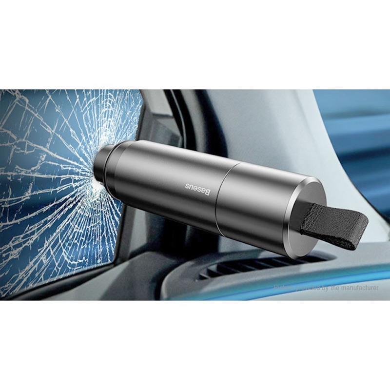 Baseus Car Safety Hammer Window Glass Breaker Sharp Tool Life Saving