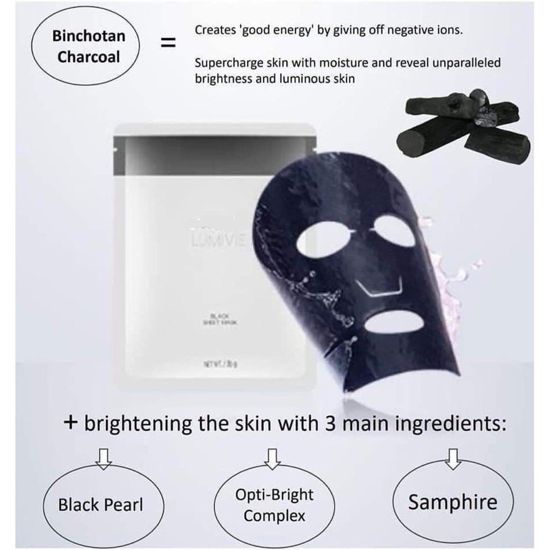 MK Lumivie Black Pearl Mask | Shopee Malaysia