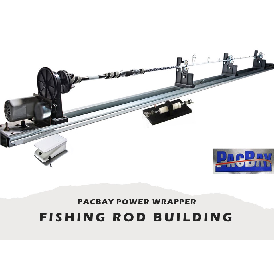 PACIFIC BAY FISHING ROD BUILDING MACHINE COMPLETE SET POWER WRAPPER