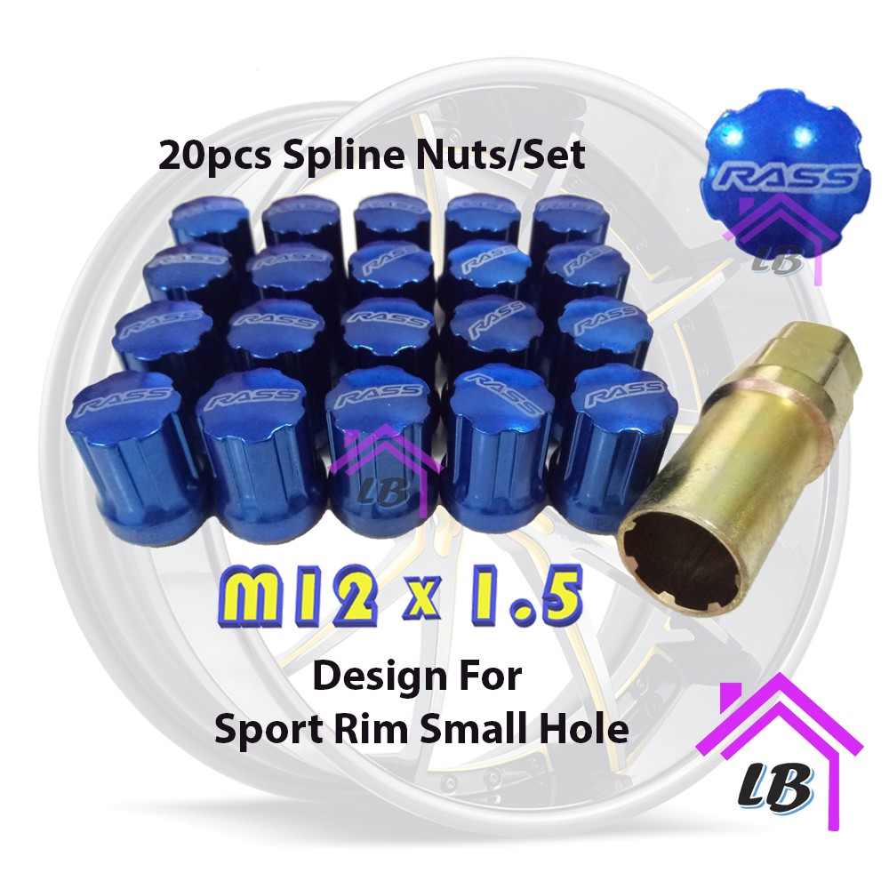 RAYS RASS Spline 1.5 Nut Lock Nut Wheel Nut Sport Rim Skru Tayar Kereta ...