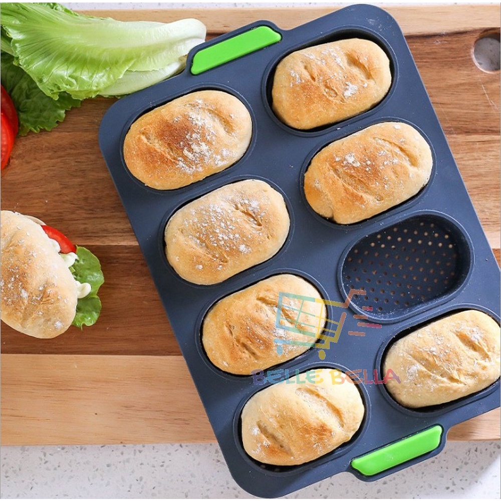 Bread Maker Silicone Hamburger Bread Forms Perforated Bakery Molds ...