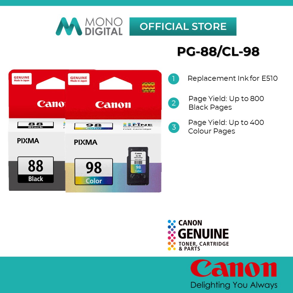 Canon Ink PG88 PG88 / CL98 CL98 Black / Colour Ink Cartridge Ink for