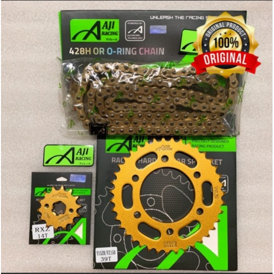 Y15 / Y16 / FZ150 AJI RACING 428 / 428H SPROCKET SET WITH CHAIN *** COMBO SET **** 14/15 & 37/38