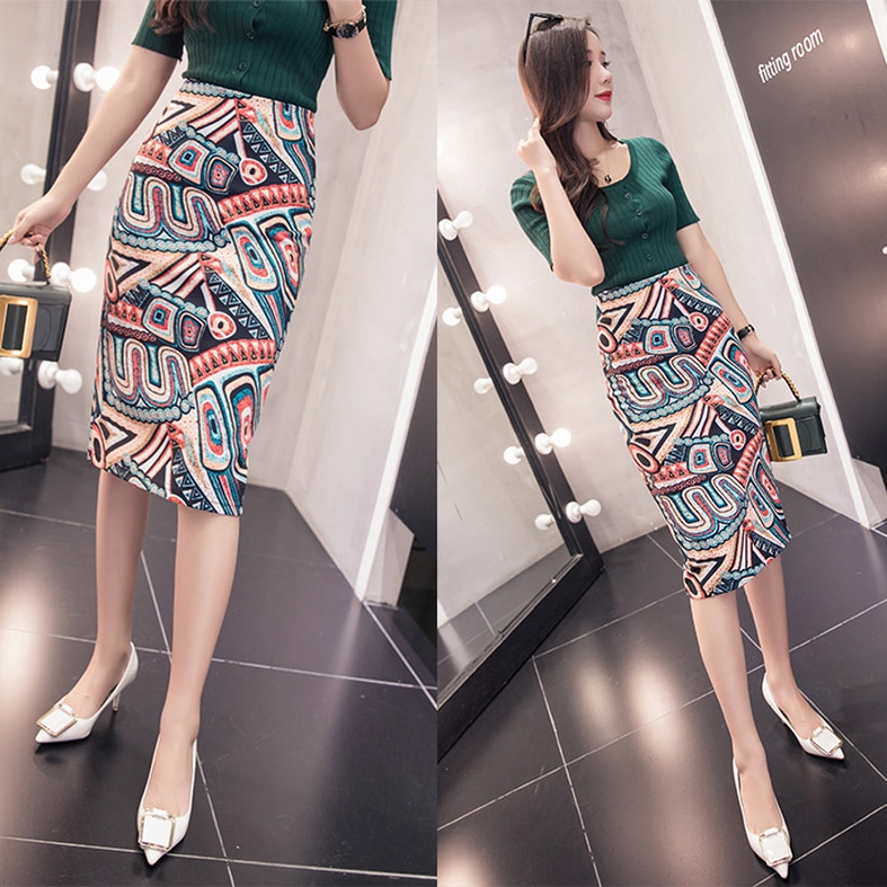 Spring and Summer New 2020 Skirt Pencil Skirt Women large size