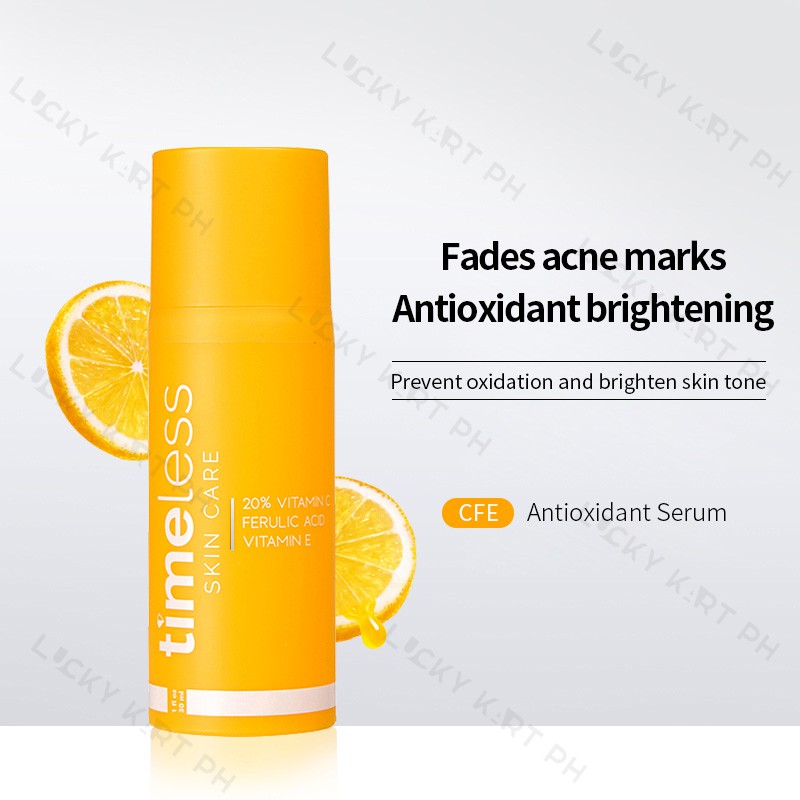 Timeless 20% VC CEF Essence Liquid Ferulic Acid Vitamin C Brightner ...