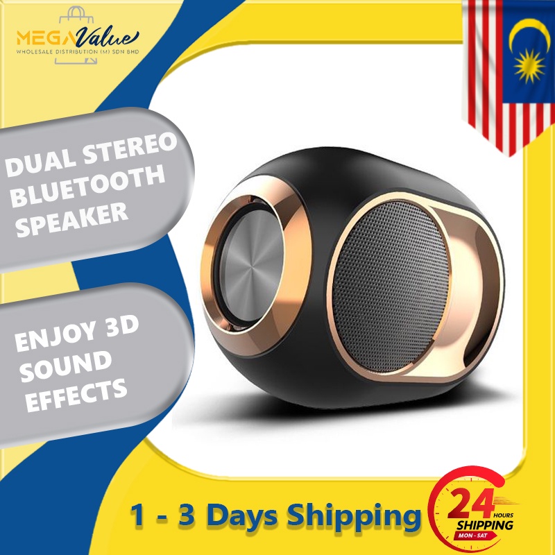READY STOCK New dual stereo bluetooth speaker with bass TWS new