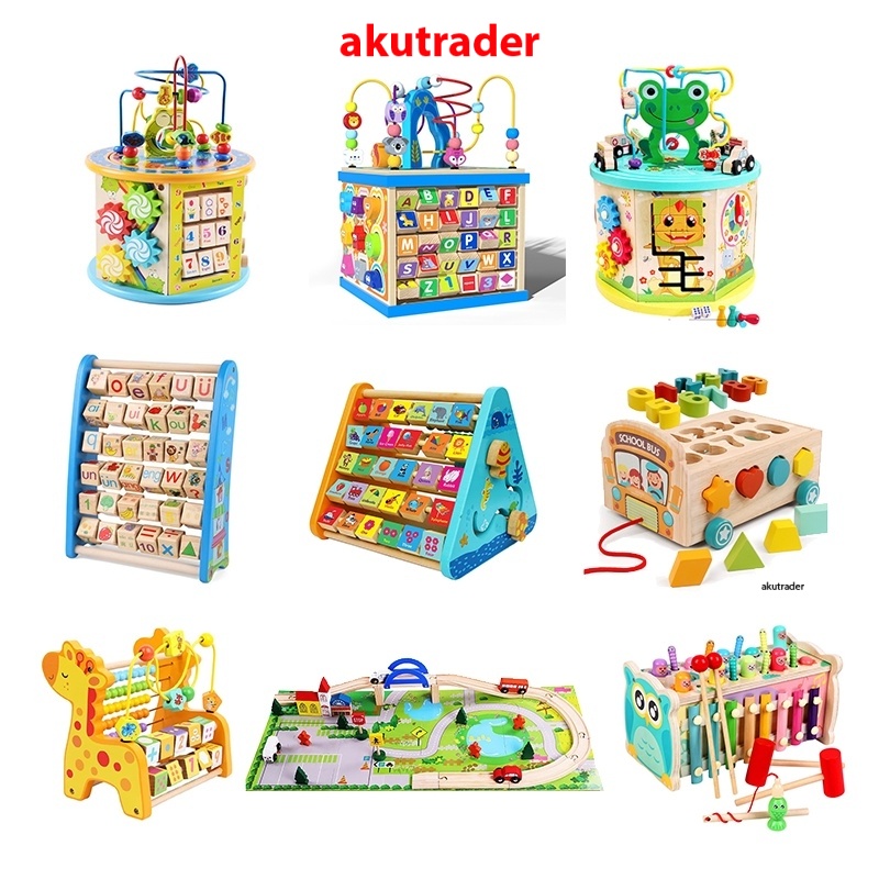 Early Learning Montessori Toys Wooden Toys Preschool Education Educational Block Wooden Toys Children Baby Toy Shopee Malaysia