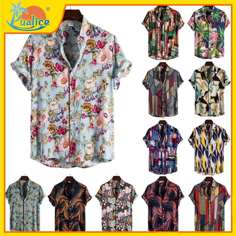 Kemeja Lelaki Men S Shirts Summer Fashion Men Shirt Kain Batik Beach ...