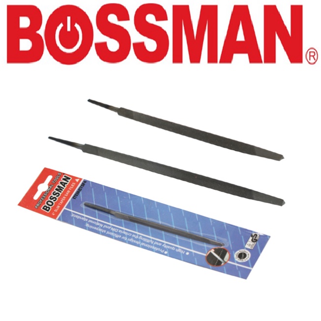 BOSSMAN HAND FILE SLIM TAPER FILES IRON SAWNIPIS TIRUS KIKIR BESI 4'' 5 ...