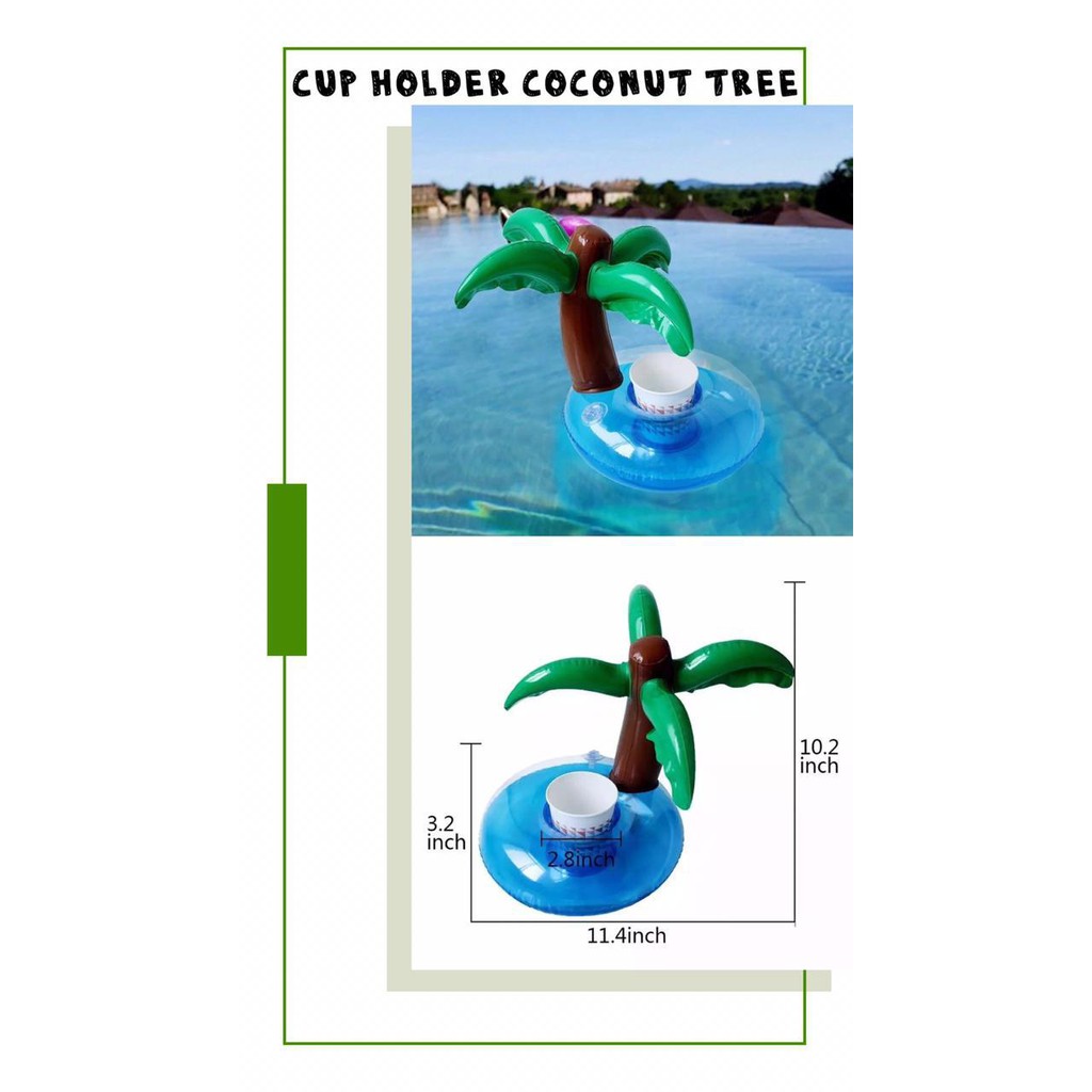 Coconut TREE Cup Holder Swimming Tire Glass Goose Floatis Glass Buoy ...