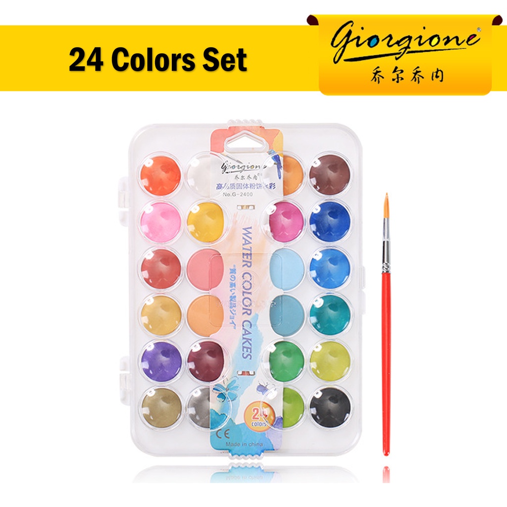 Watercolor Cakes Set Student Grade 12/16/24/28/36/48 Colors