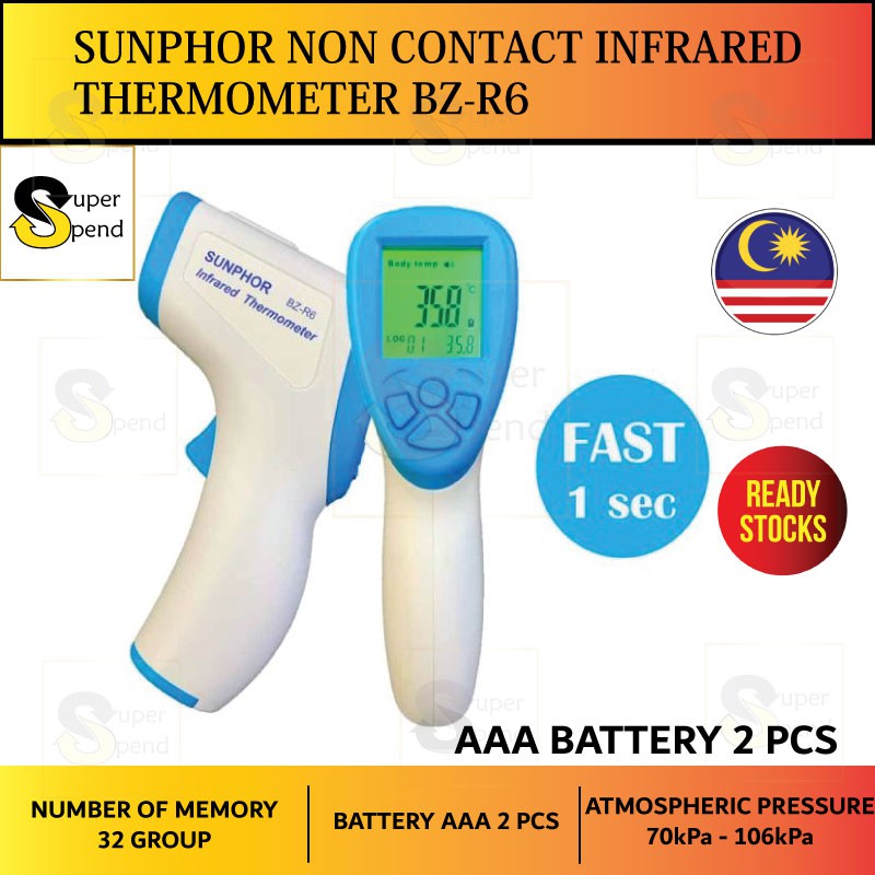 Sunphor Non Contact Infrared Thermometer BZR6 BZR6 Shopee Malaysia