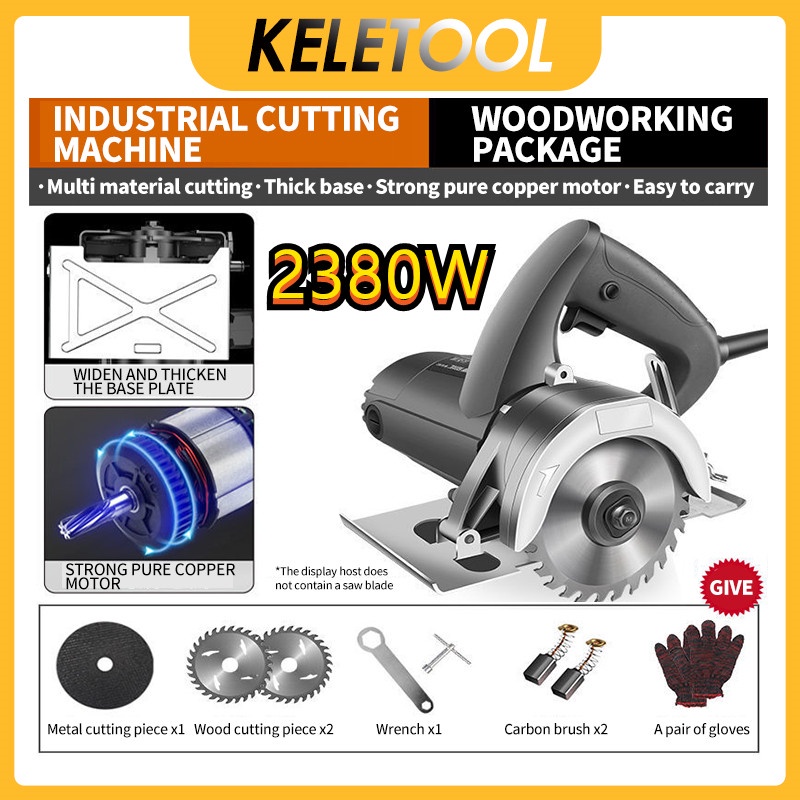 High Power Electric Circular Saw Hand-Held Wood Cutting Miter Saw Power ...