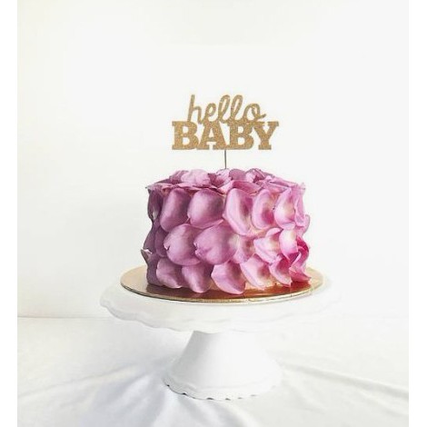 Hello Baby glitter paper cake topper decorations | Shopee Malaysia