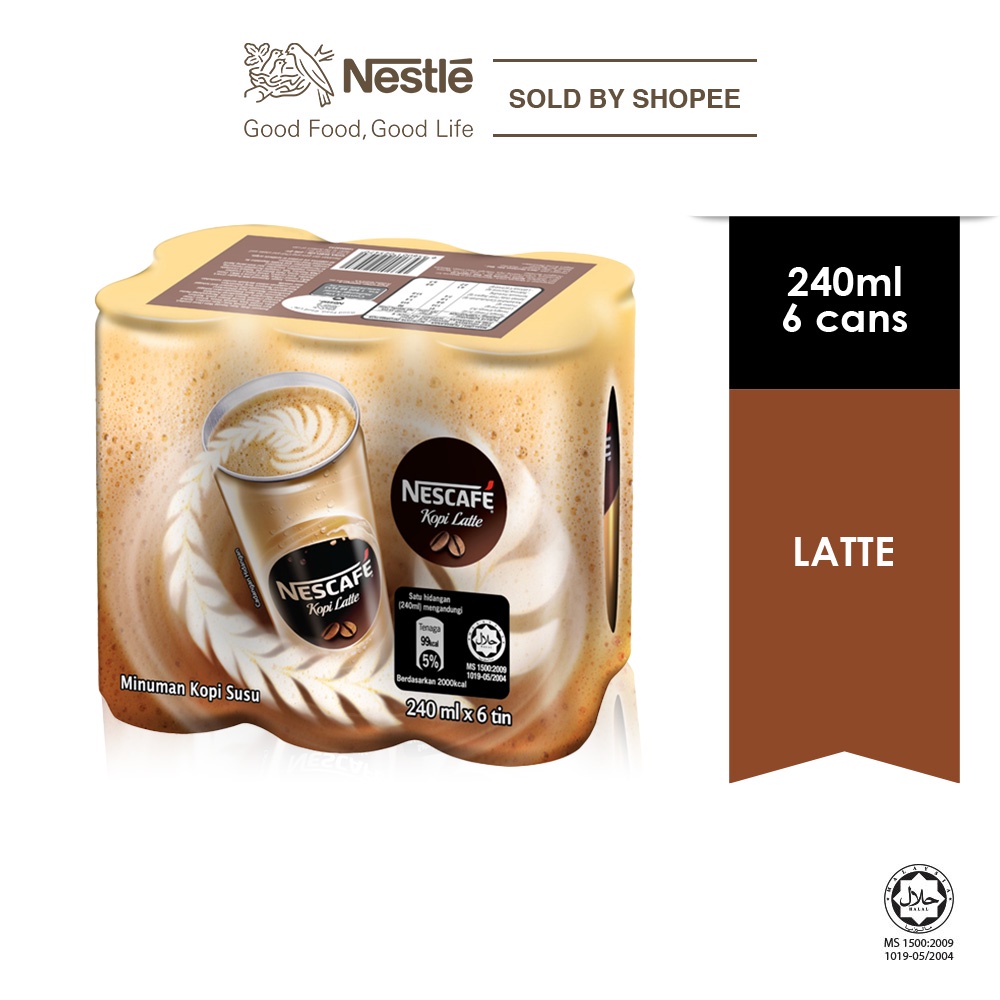 NESCAFE Latte Can (240ml x 6pcs) Shopee Malaysia