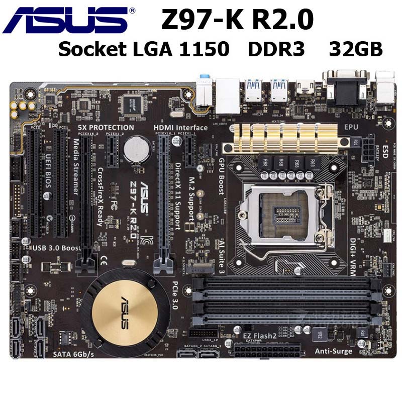 Asus Z97-K R2.0 Z97-A Z97-AR Z97-C/Z97-P LGA 1150 DDR3 i7 i5 i3 CPU 32G ...