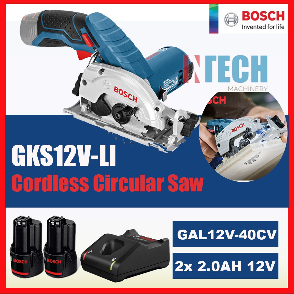 BOSCH GKS12V-LI(SOLO) CORDLESS CIRCULAR SAW (GKS12VLI) C/W