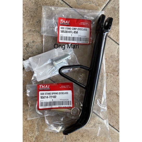 Original Thai Honda EX5 Class1 W125 Side Stand+ Screw+ Spring KFL ...