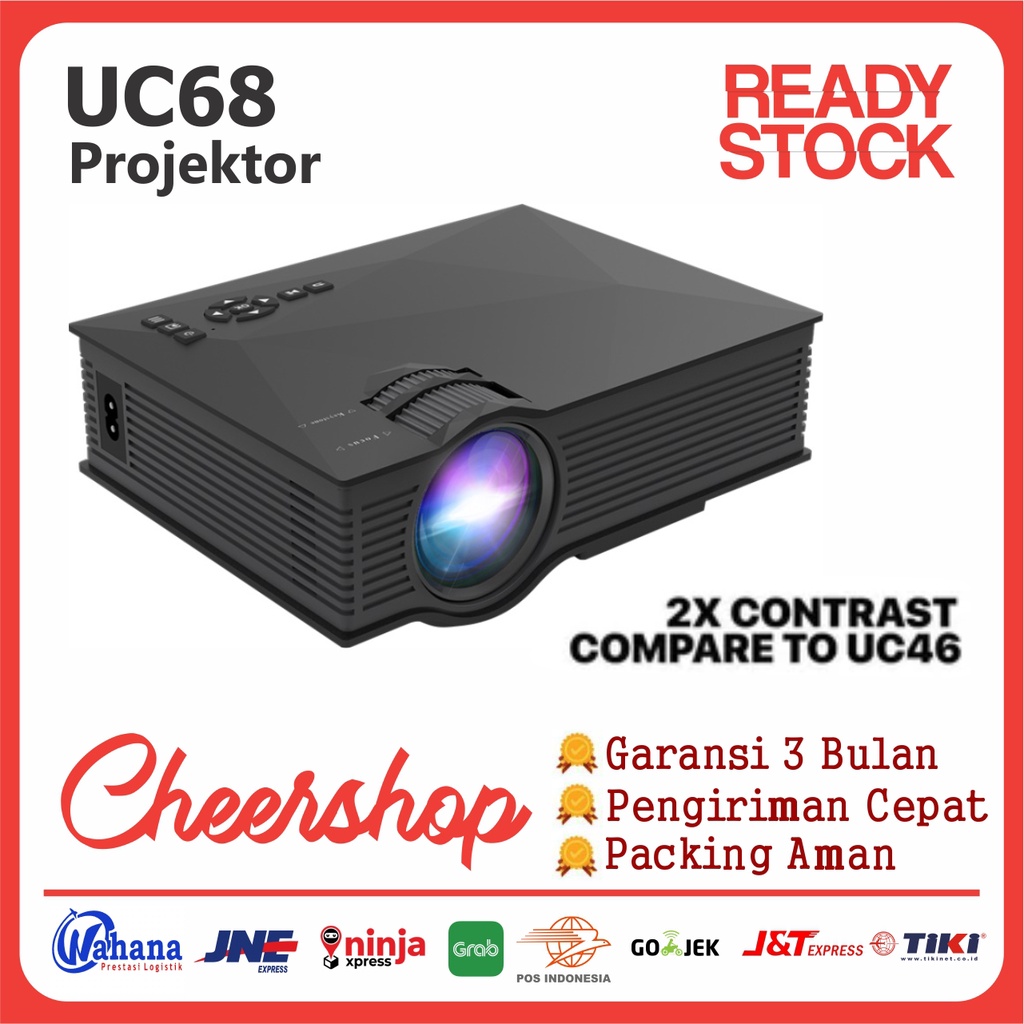 Unic UC 68 UC68 Lumens 1800 UC46 Projector + Wifi 1080p LED | Shopee ...