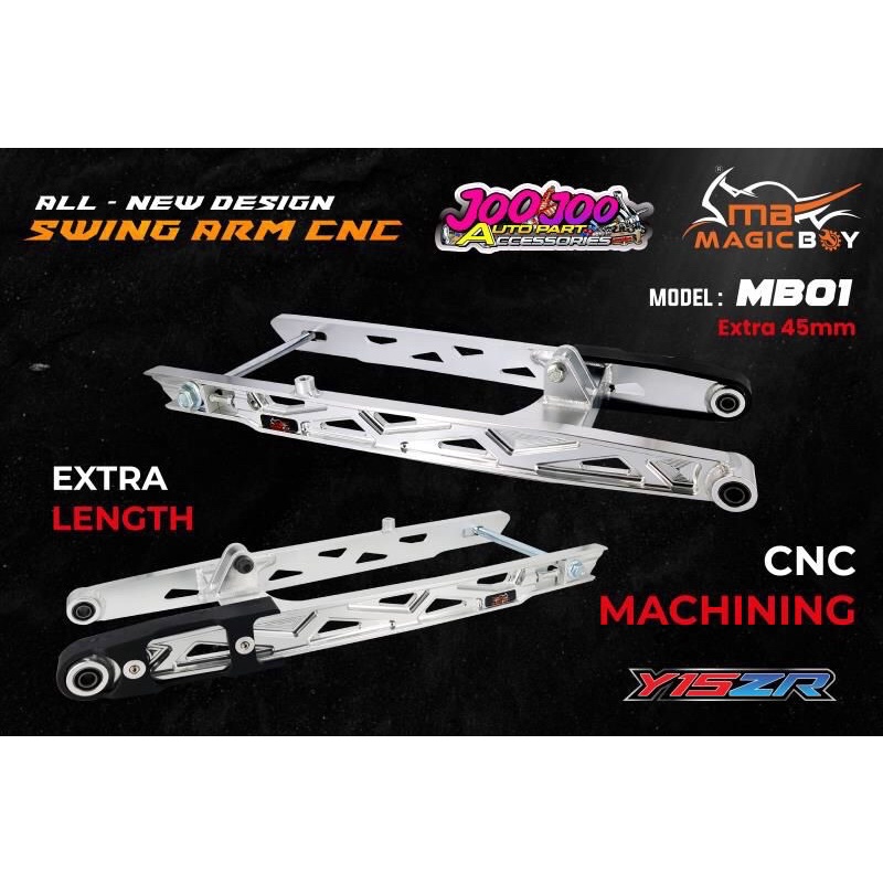 🔥MAGIC BOY RACING SWING ARM CNC Y15ZR/RS150 TITANIUM/GREY/BLACK/SILVER Shopee Malaysia