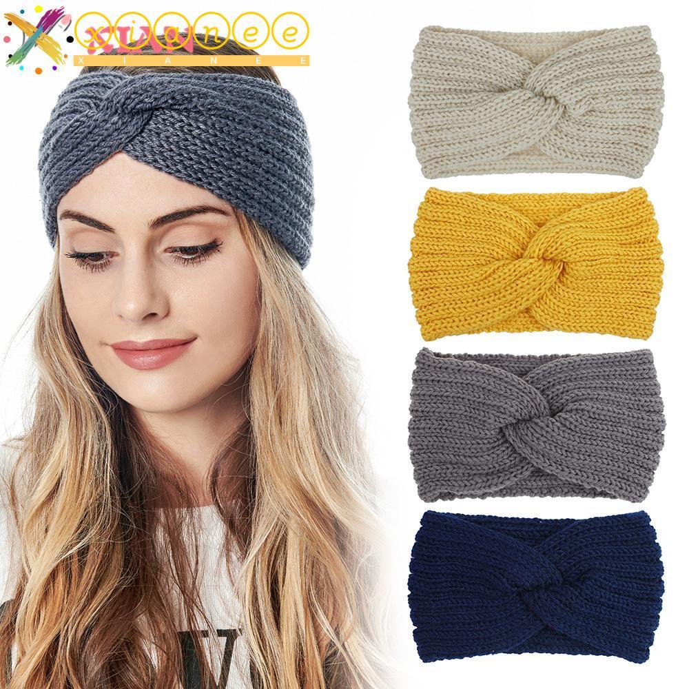 Xianstore Women Cross Knot Hairband Wool Hair Accessories Knitted