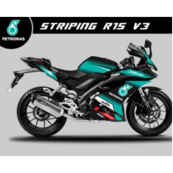 Yamaha R15 V3 Sticker Stripe Cover Set Sticker Petronas Shopee