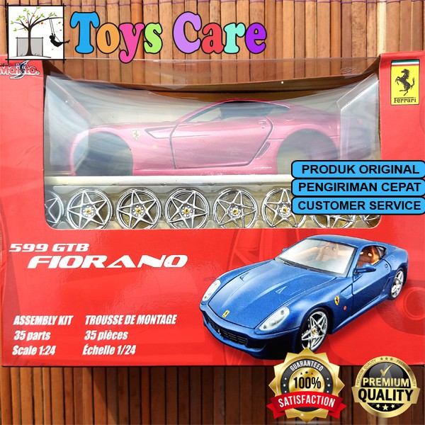 MERAH Maisto Scale 24 Ferrari 599 GTB Fiorano Red Model Kit Assembly ...