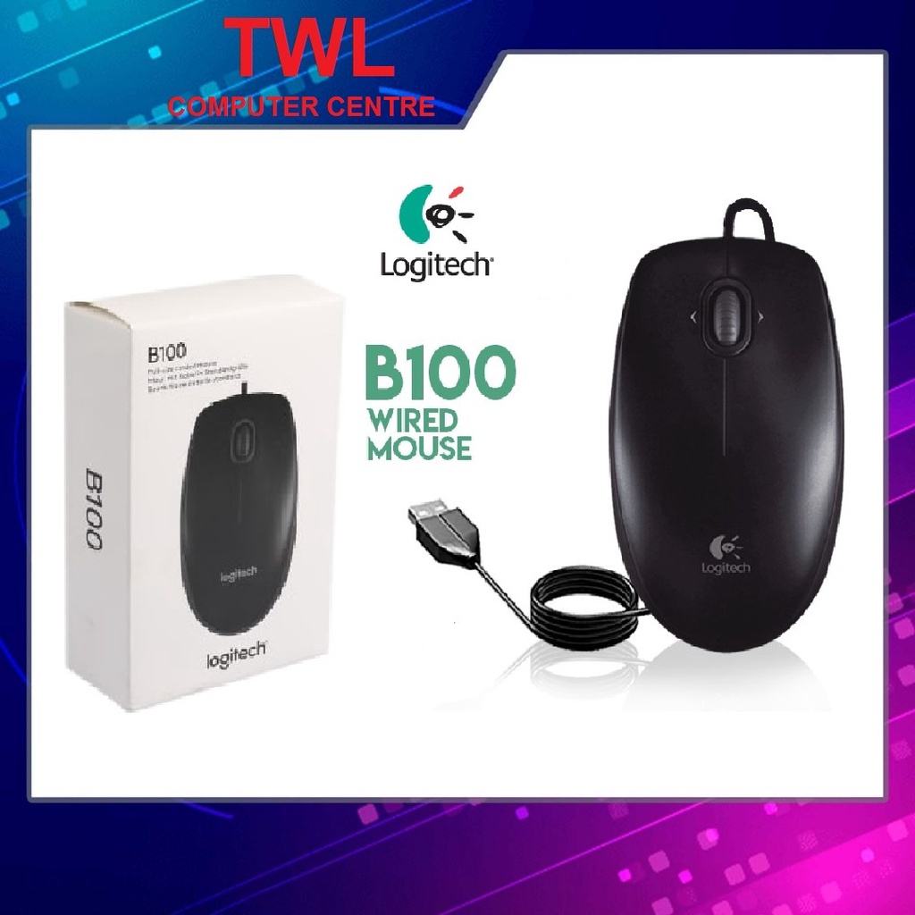 Logitech B100 Optical USB Mouse(1Y Warranty) | Shopee Malaysia