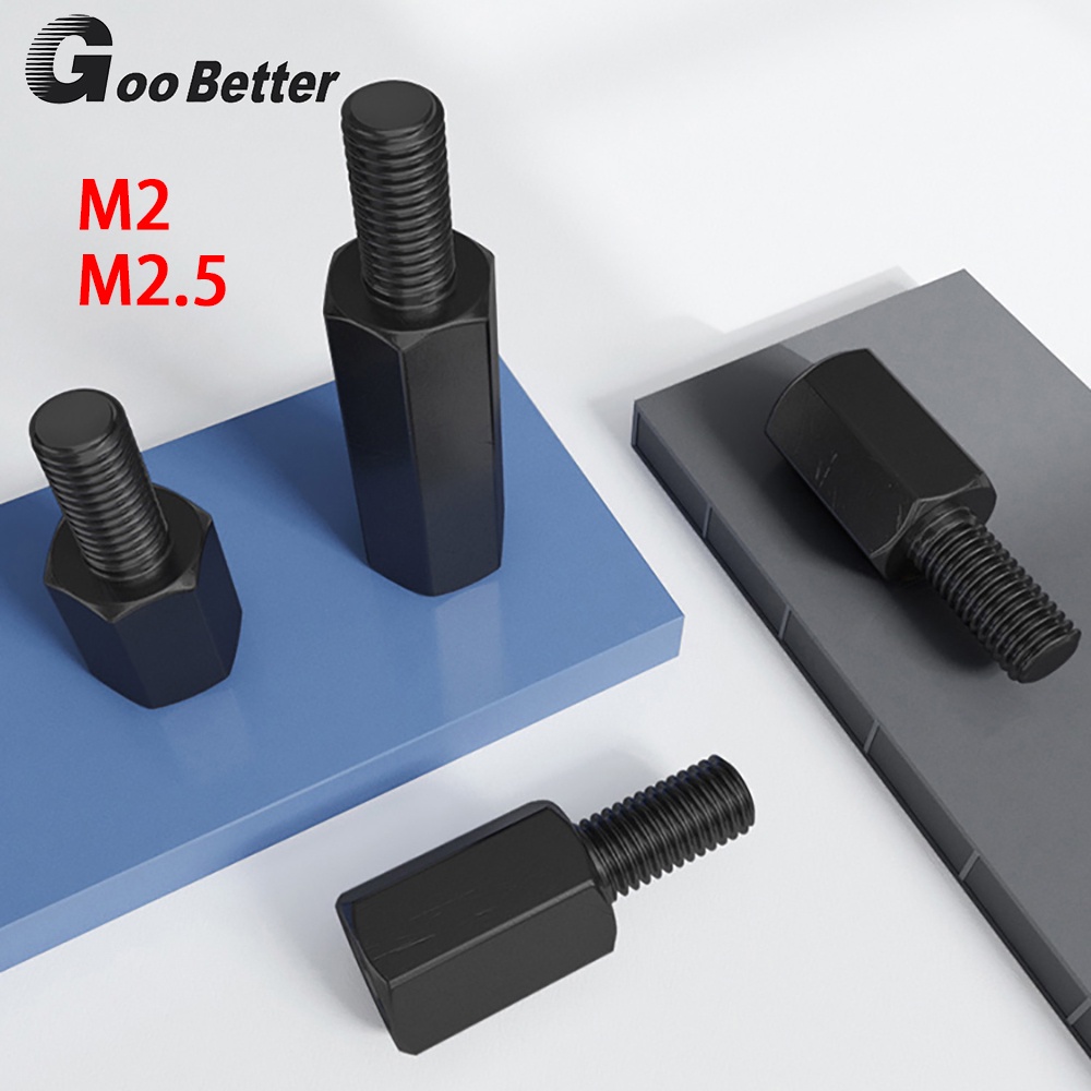 M2 M2.5 Black MaleFemale Nylon Standoff Space PCB Spacer Studs Standoff Shopee Malaysia