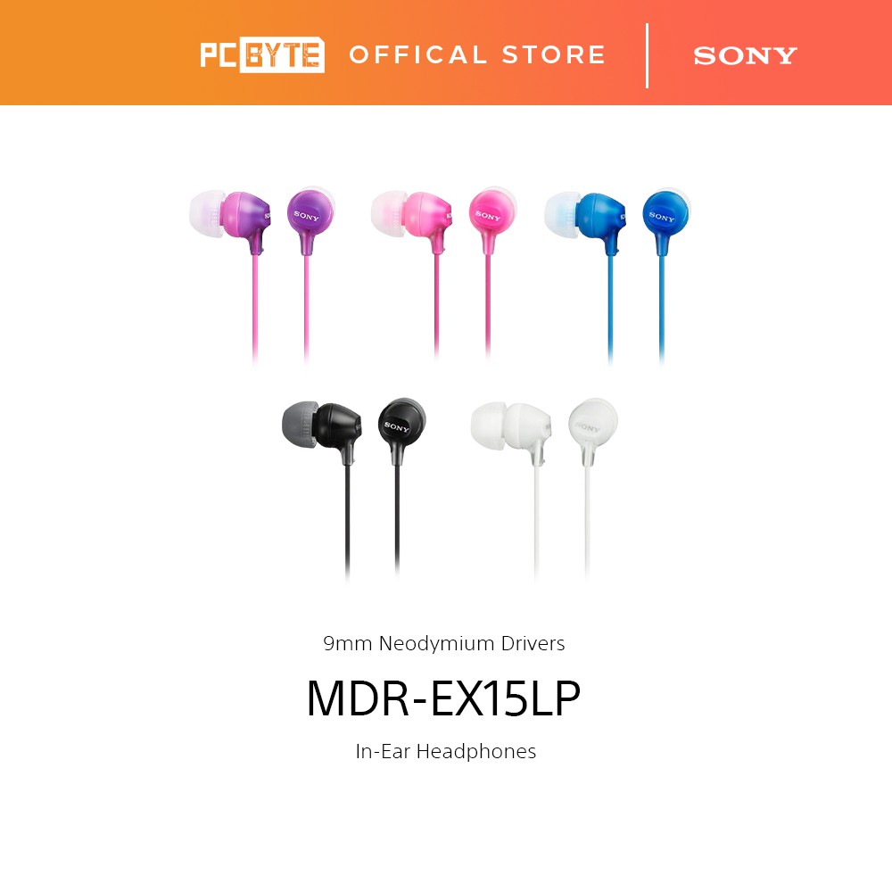 Sony Mdr Ex15lp Lightweight Stereo Wired In Ear Headphones Pcbyte Shopee Malaysia 9993