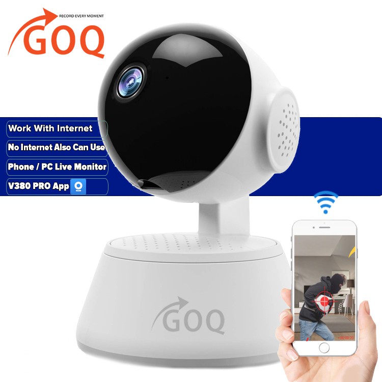 kamera GOQ Q6 Wifi CCTV IP Security Camera Night Vision Cam V380 APP 🔥 ...