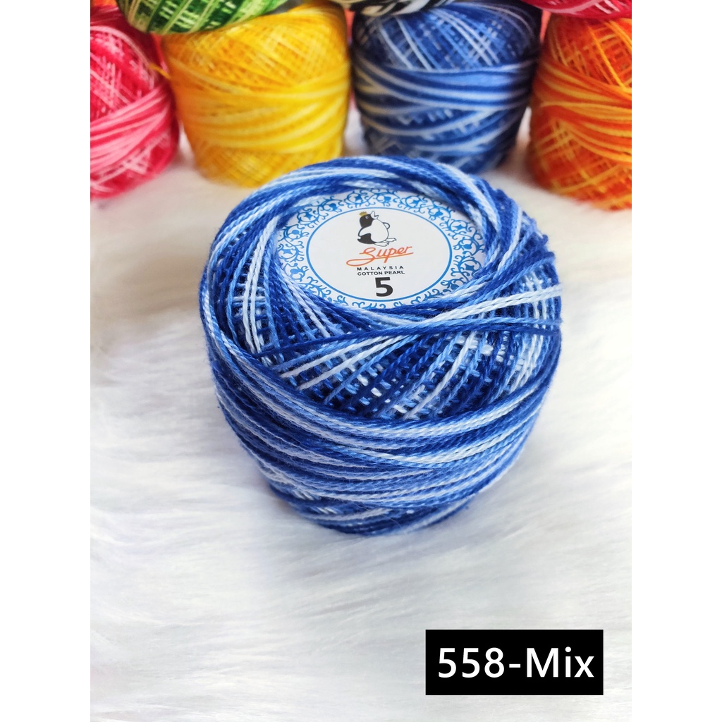 【25g】No.8 No.5 Mix Colour Fix Colour Cotton Pearl / Embroidery Thread ...