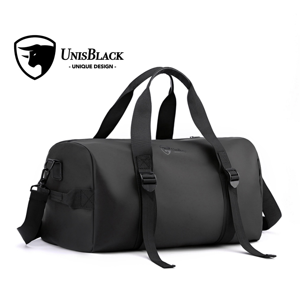 UnisBlack Travel Hand Carry Bag , Duffel Bag , Beg Balik Kampung