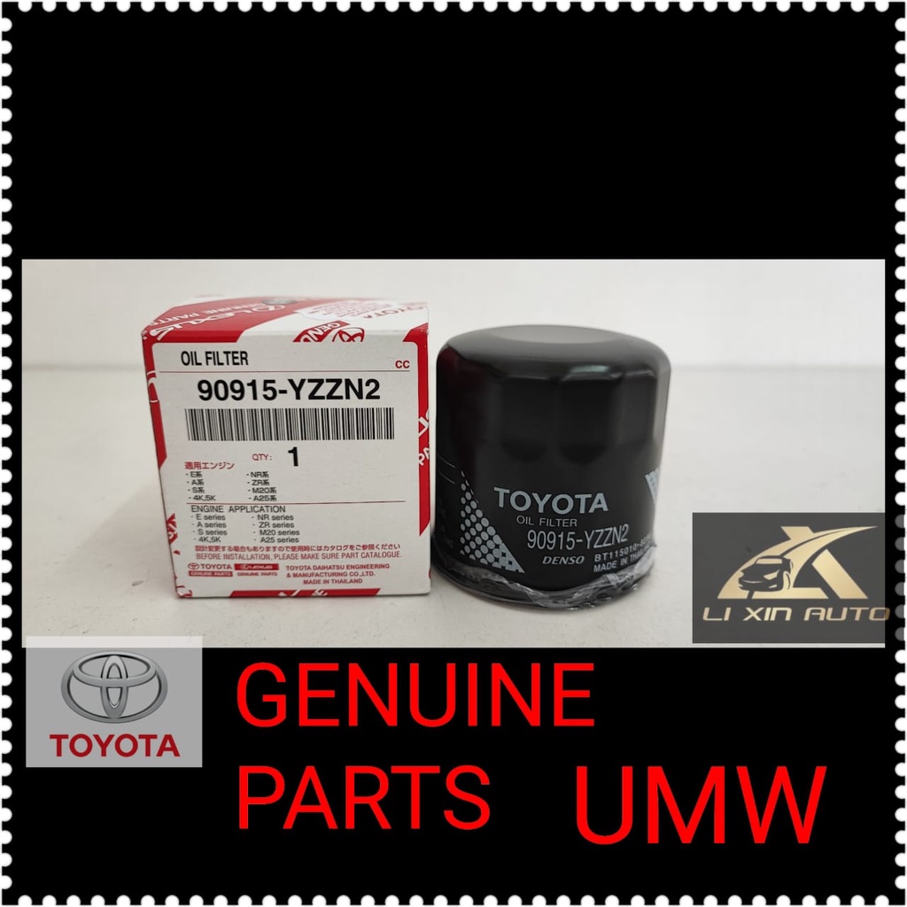 TOYOTA ORIGINAL OIL FILTER 90915-YZZN2 / 90915-YZZE1 CAMRY,VIOS,ALTIS ...