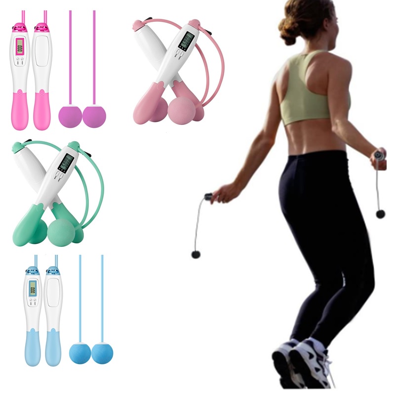 Digital Cordless Jump Rope Counting Skipping Wire Rope Special Adult Skipping Rope Cordless Dual