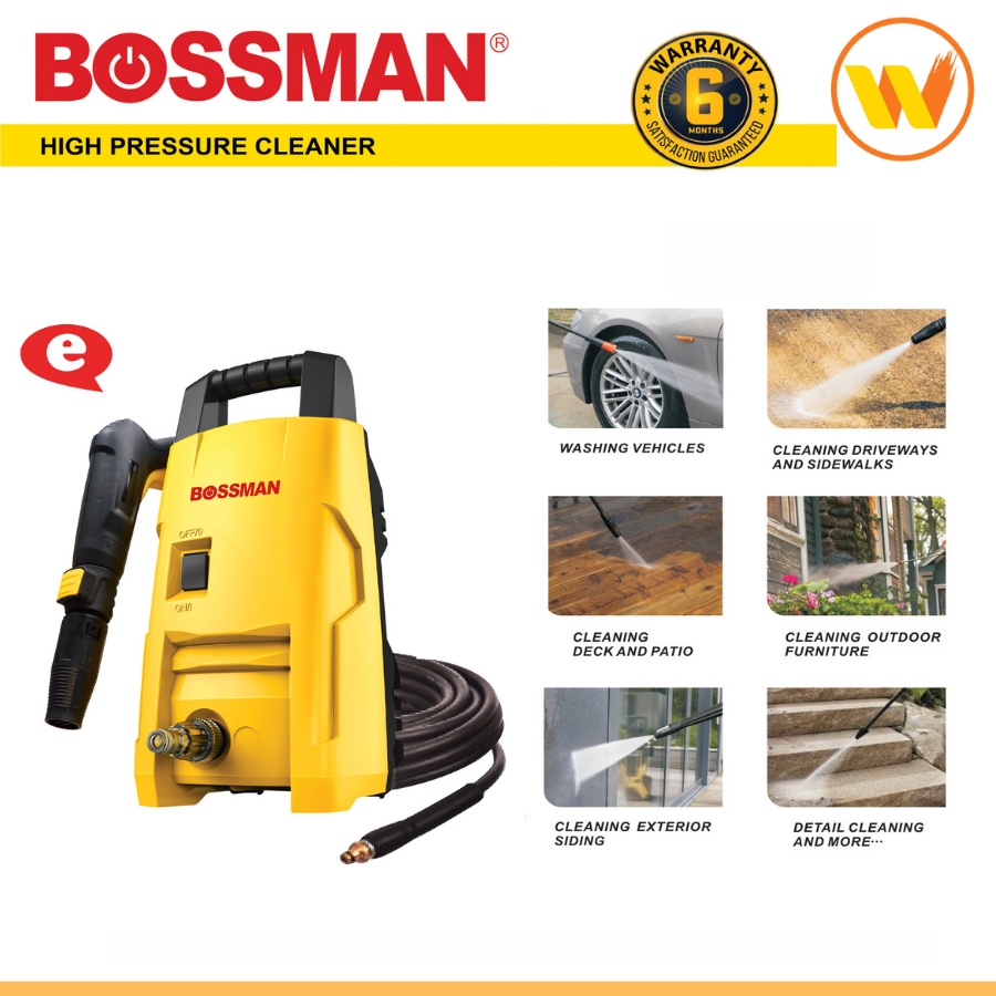 BOSSMAN BPC-117 WATER JET HIGH PRESSURE CLEANER WASHER 1400W 110BAR ...