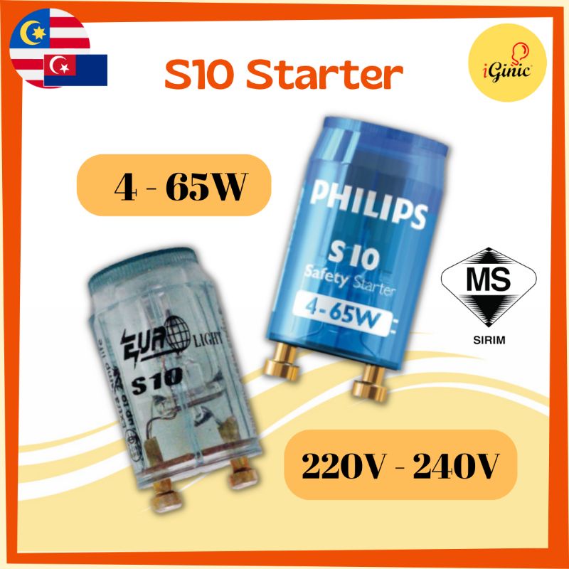 [ORIGINAL] Eurolight Philips S10 Fluorescent Light Starter S10P / S10