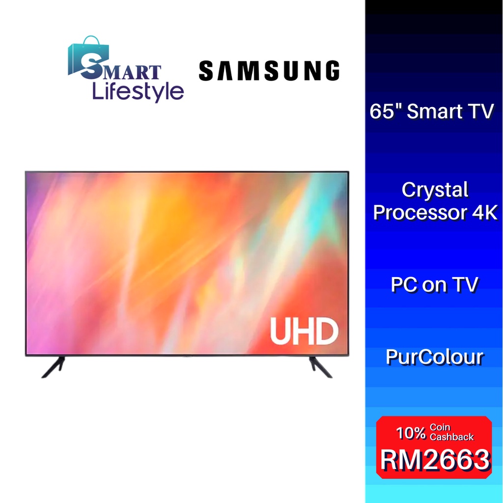 Samsung UA65AU7000KXXM 65 Inch 4K UHD Smart LED TV UA65AU7000 | Shopee ...