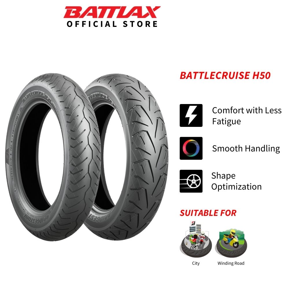 Bridgestone BattleCruise H50 150/80B16 Rear Motorcycle Tire
