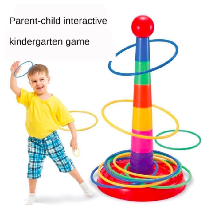 Kids Throw Circle Toys Throwing Ring Tower Toy Game Baby Early ...