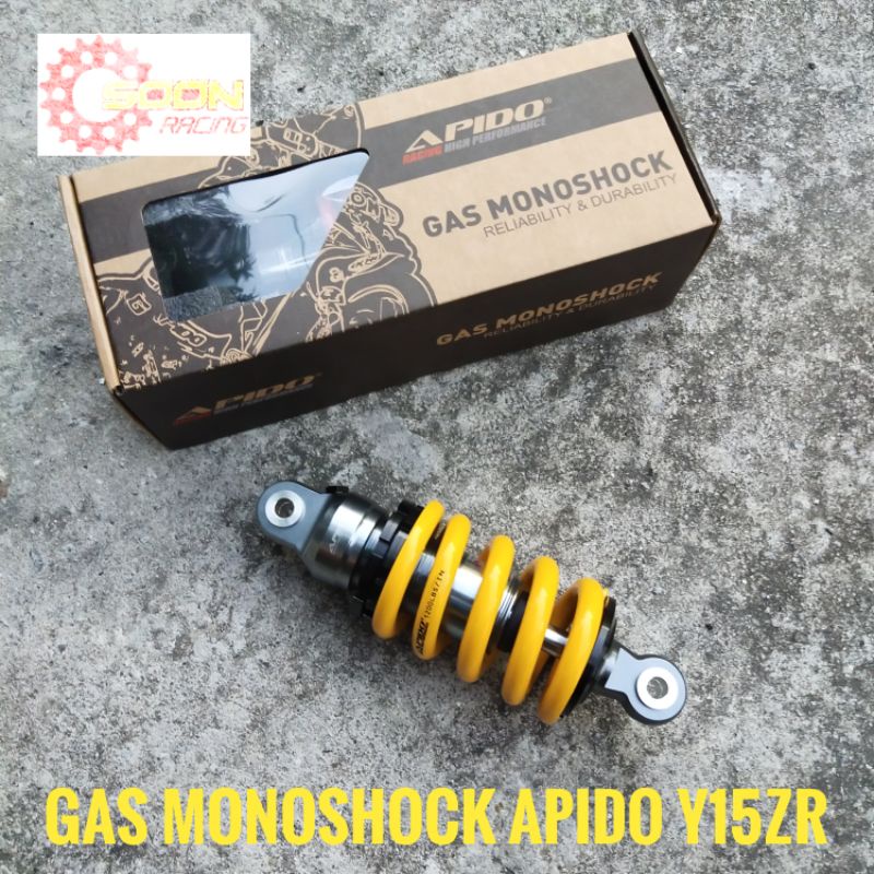 Y15ZR APIDO GAS MONOSHOCK 205MM YAMAHA Y15ZR YSUKU Y15 YELLOW RED BLUE