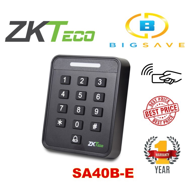 ZKTECO SA40B-E STANDALONE RFID & PIN ACCESS CONTROL TERMINAL | Shopee ...