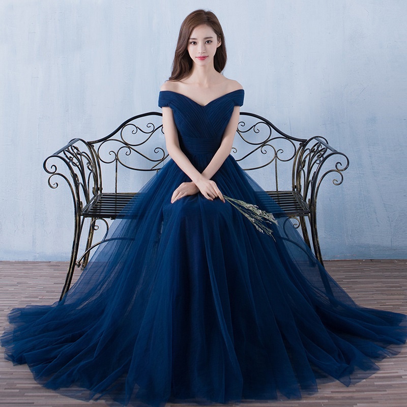 Dress Long Sleeve round Neck Slim Fit Fishtail Bridesmaid Cocktail Evening Dress for Toasting Elegant